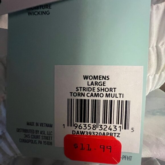 Womens‎ DSG Stride Shorts Large Torn Camo Multi Moisture-Wicking - Picture 6 of 9